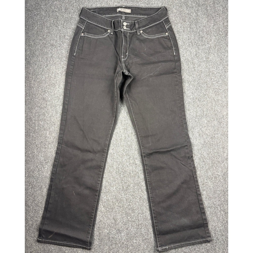Levis 529 Curvy Straight Jeans Black Contrast Stitch 14M W32 L32 31x30 Mid Rise